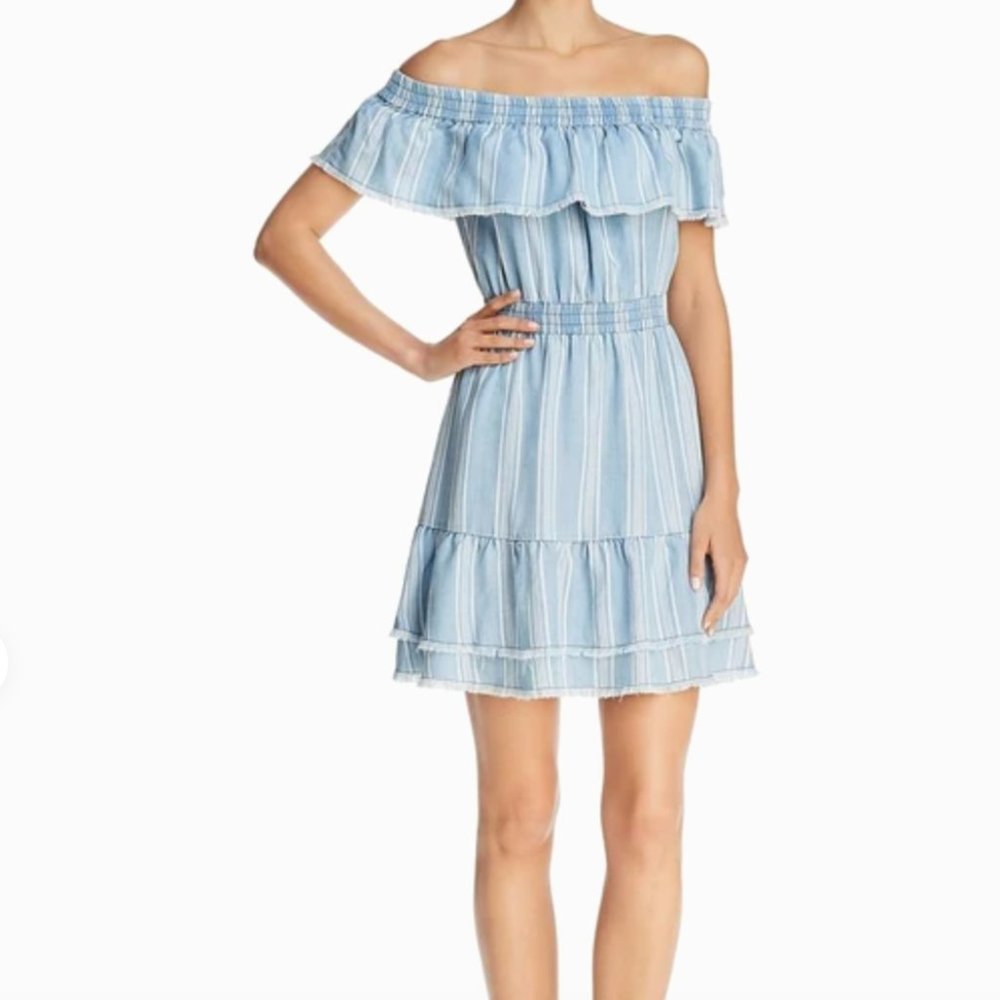 BB Dakota Off the Shoulder Chambray Dress